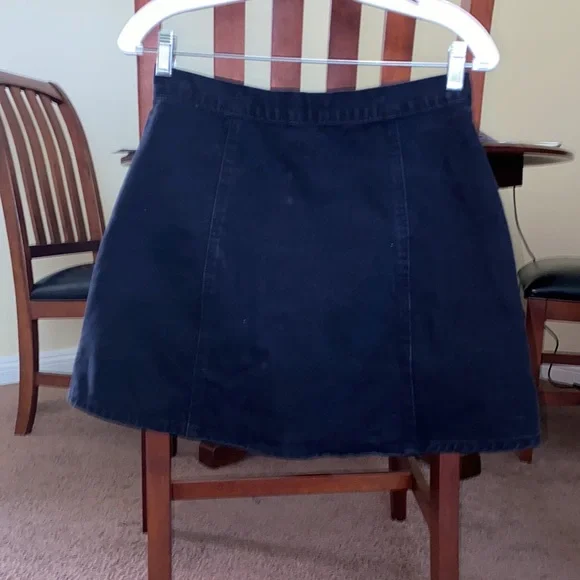 Urban Outfitters BDG Denim Black Button Mini Skirt - Picture 4 of 6